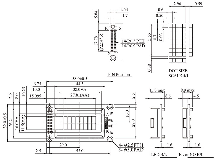 8x2 LCD Module, Character LCD Modules
